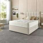 Corsair Divan Bed with Mattress and Cube Headboard bonzerbeds.co.uk