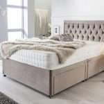 Eleonara Divan Bed with Mattress and Chesterfield style Bumper Headboard bonzerbeds.co.uk