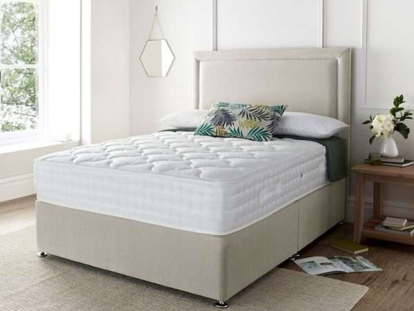 Haven Aster Divan Bed with Mattress & Bumper Headboard bonzerbeds.co.uk