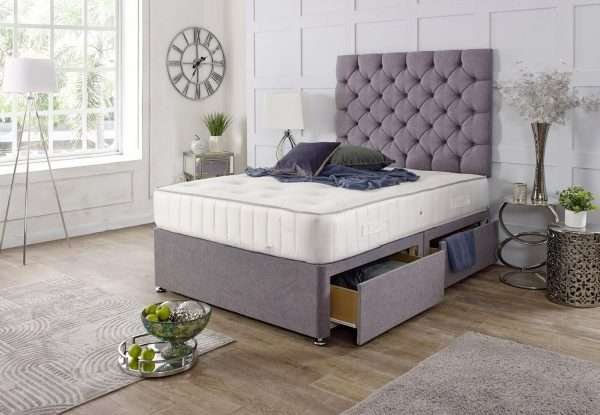 Kairo Divan Bed with Mattress and Headboard - 0 bonzerbeds.co.uk