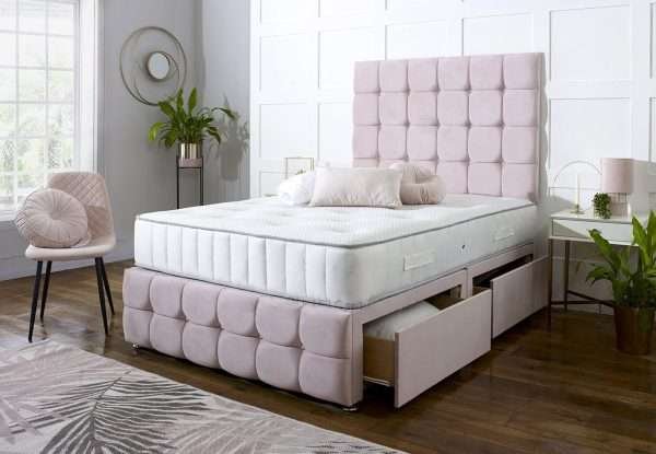 Lotus Divan Bed with Headboard and Mattress bonzerbeds.co.uk Middle