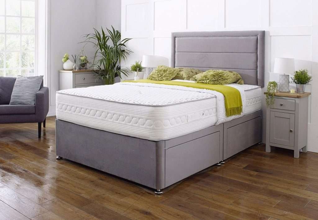 Marcella Divan Bed with Mattress and Bumper Panel Headboard bonzerbeds.co.uk