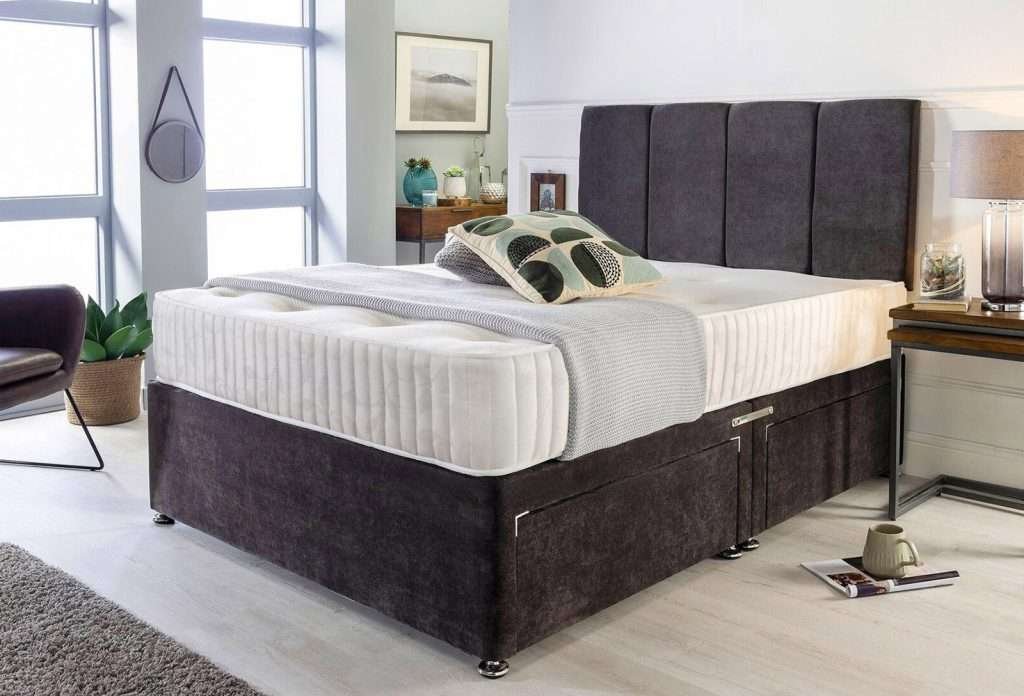 Milan Divan Bed set with Mattress and Headboard Main bonzerbeds.co.uk