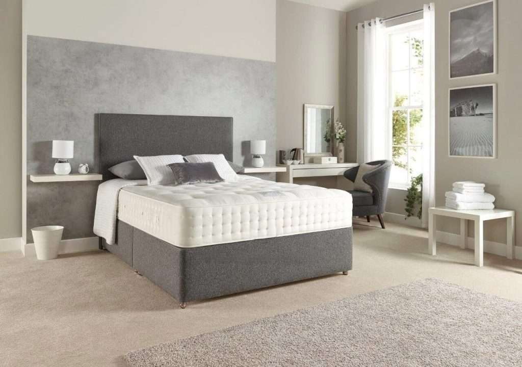 Noemi Divan Bed with Mattress and Plain Headboard bonzerbeds.co.uk