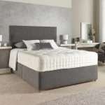 Noemi Divan Bed with Mattress and Plain Headboard Front bonzerbeds.co.uk