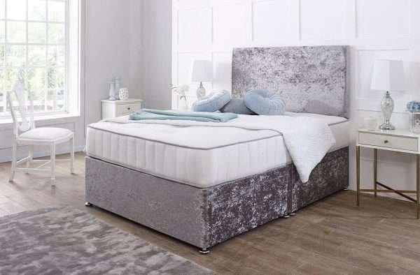 Nova Divan Bed with Mattress and Plain Headboard bonzerbeds.co.uk