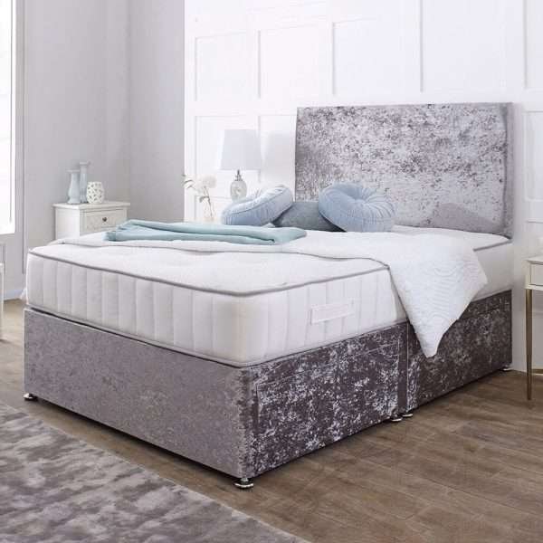 Nova Divan Bed with Mattress and Plain Headboard Thumb bonzerbeds.co.uk
