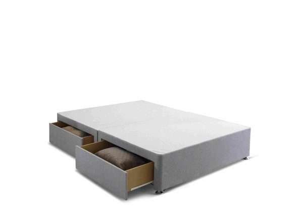 Orion Divan Bed Open Drawers Base from Corner
