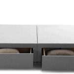 Orion Divan Bed Open Drawers Base from Side