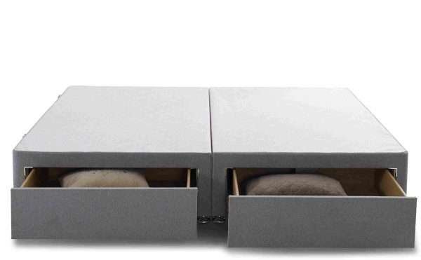 Orion Divan Bed Open Drawers Base from Side