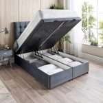 Omega Divan Ottoman Bed Open End lift Side left - bonzerbeds.co.uk