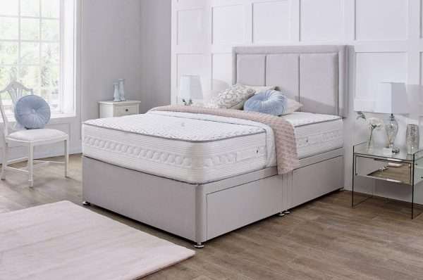 Prism Divan Bed with Mattress and Headboard Main bonzerbeds.co.uk