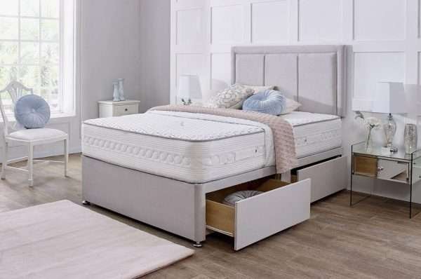 Prism Divan Bed with Mattress and Headboard Middle bonzerbeds.co.uk