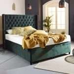 Sapphire Wingback Divan Ottoman Bed Front bonzerbeds.co.uk