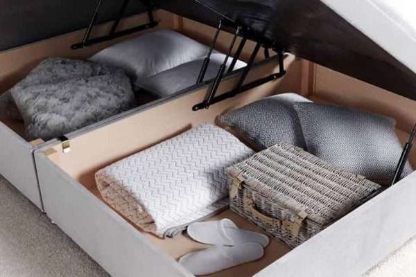 Sienna Sleigh Divan Ottoman Bed Storage Open bonzerbeds.co.uk