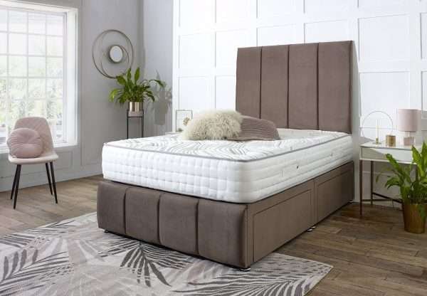 Starling Divan Bed with Mattress and Headboard Front