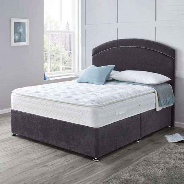 Veronique Divan Bed with Mattress and Curved Headboard Thumb bonzerbeds.co.uk