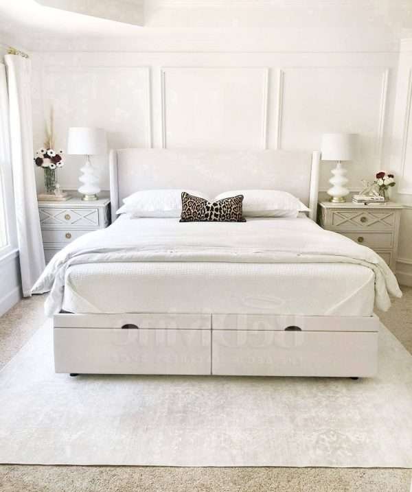 Waverly Wingback Divan Ottoman Bed 01 bonzerbeds.co.uk