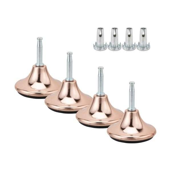 Chrome Plated gliders castors bed legs Feet for divan base bonzerbeds.co.uk