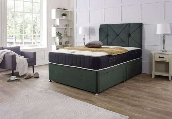 Paragon Divan Bed with Mattress and Headboard Main bonzerbeds.co.uk