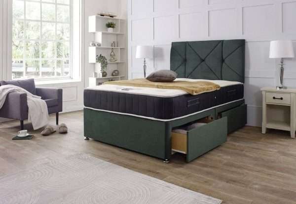 Paragon Divan Bed with Mattress and Headboard Middle bonzerbeds.co.uk