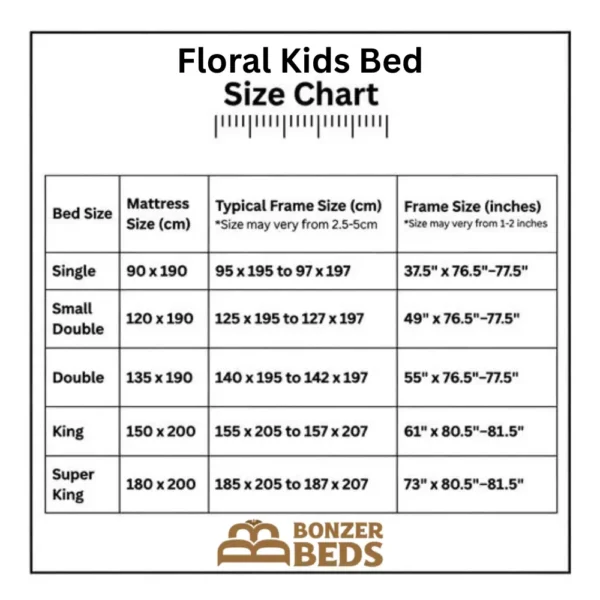 floral-kids-bed-size-chart-by-bonzer-beds